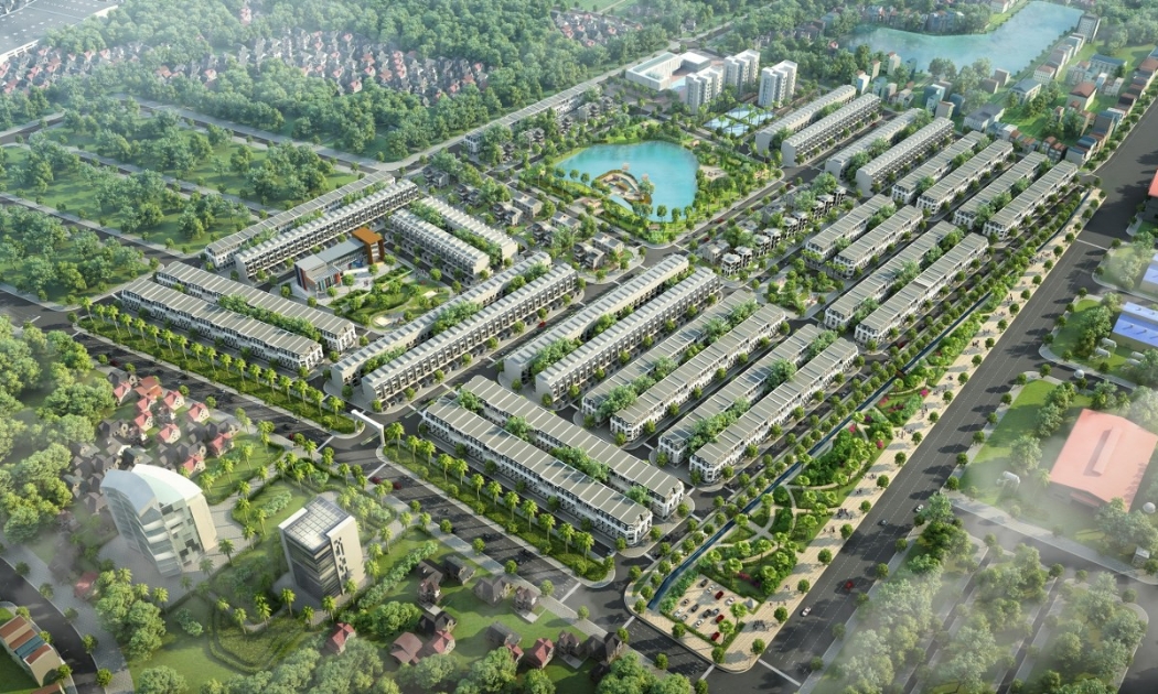 Kosy Bắc Giang còn được ví là viên ngọc xanh giữa lòng phố thị với trái tim là hồ điều hòa hơn 4000m2.