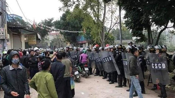 Hình ảnh ở Đồng Tâm (Hà Nội). Ảnh: TTXVN