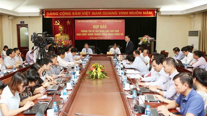 Quang cảnh buổi họp báo - Ảnh: TTXVN.