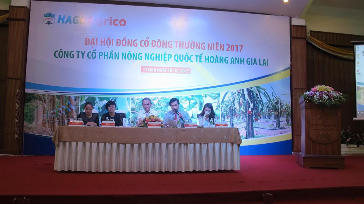 HAGL Agrico đã thông qua kế hoạch năm 2017 với lợi nhuận sau thuế đạt 461 tỷ đồng, doanh thu trên 4.793 tỷ đồng. 