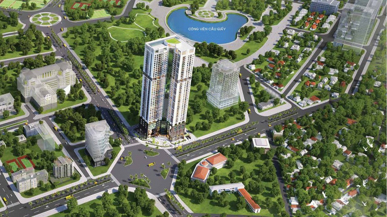 Golden Park đứng trong danh sách những dự án hiếm hoi nằm liền kề hai công viên lớn. 