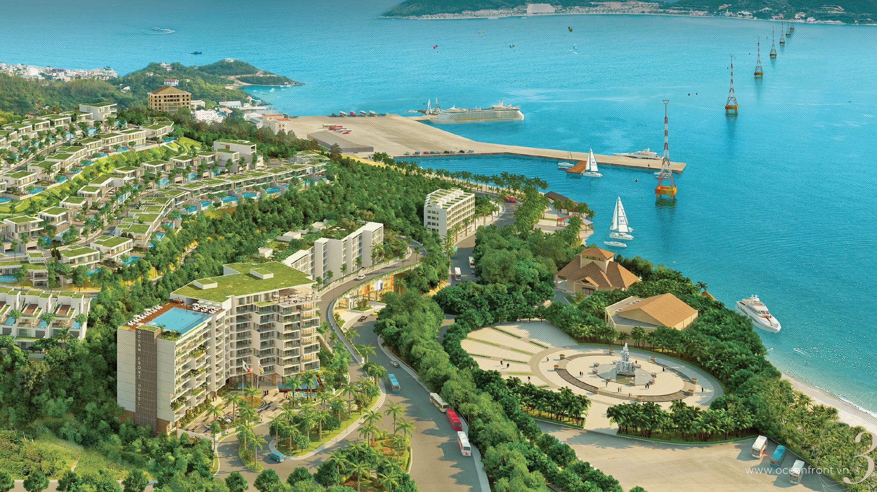 Dự án Anh Nguyễn Ocean Front Nha Trang có diện tích 11,6 ha nằm cạnh mặt đường lớn Trần Phú, nơi khu vực có hạ tầng đồng bộ.