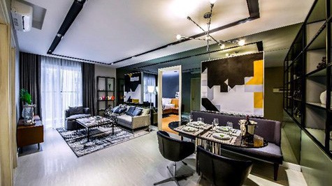 Phòng khách (Ảnh chụp tại căn hộ mẫu Sonata Premier).