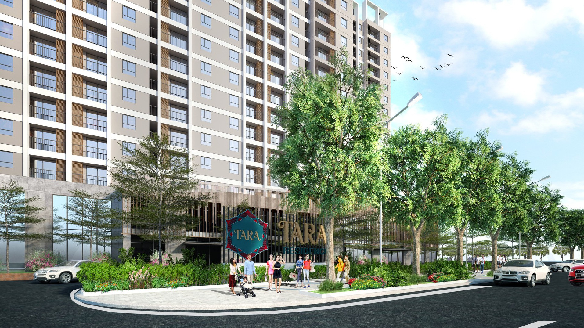 Với mong muốn tạo dựng một tổ ấm, một cộng đồng thân thiện, chủ đầu tư dự án đã thiết kế Tara Residence với quy mô các khối nhà với mật độ xây dựng 40%, 60% diện tích còn lại là dành cho cây xanh và đường nội bộ, tạo nên không gian thoáng đãng.