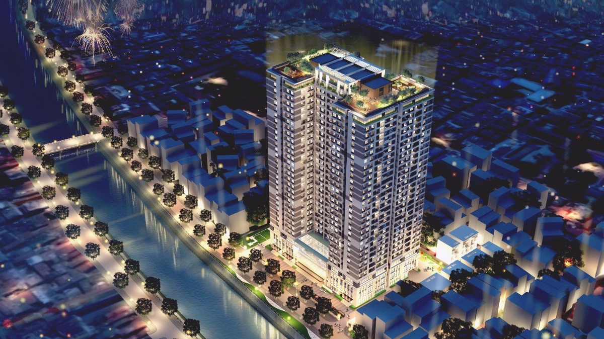 Nằm tại 349 Vũ Tông Phan, dự án Riverside Garden có vị trí đẹp, giao thông thuận tiện. 