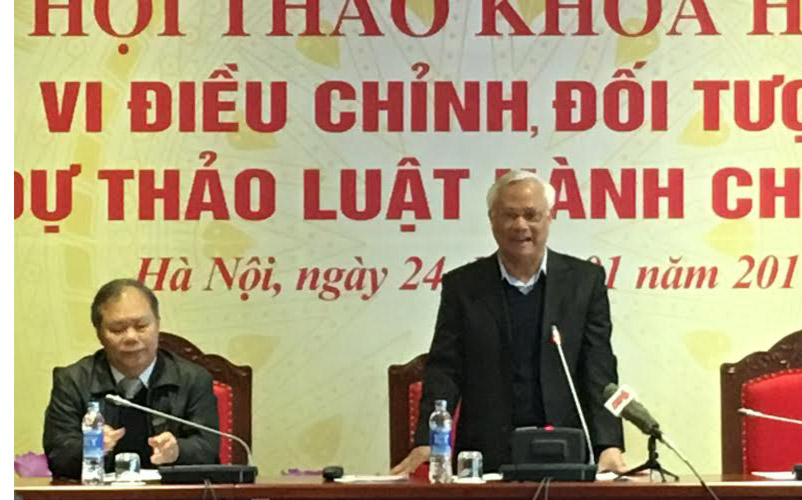 Phó chủ tịch Quốc hội Uông Chu Lưu phát biểu tại hội thảo.