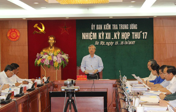 Tại kỳ họp thứ 17, Uỷ ban Kiểm tra Trung ương đã kỷ luật, đề nghị kỷ luật nhiều cá nhân&nbsp;
