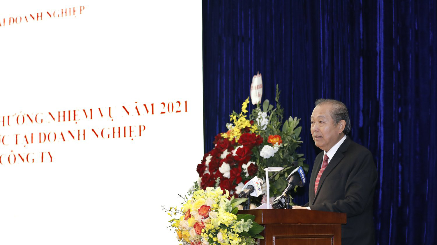 Phó thủ tướng Trương Hòa Bình phát biểu tại hội nghị.