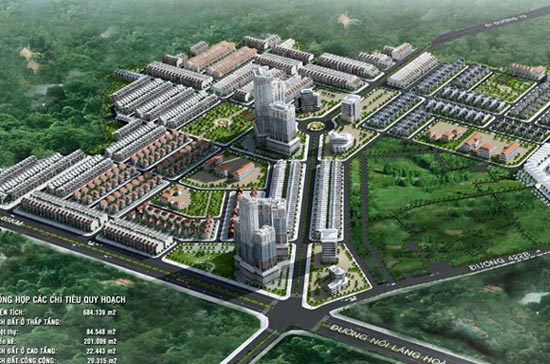 Phối cảnh tổng thể dự án khu đô thị Vân Canh.