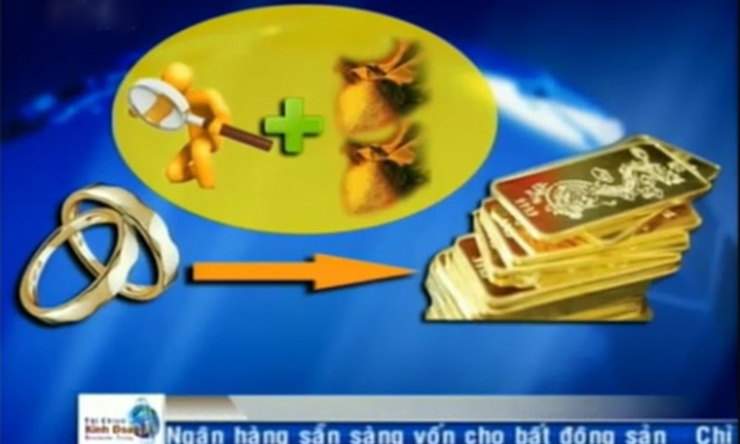 Ngân hàng Nhà nước đã yêu cầu tất cả các doanh nghiệp kinh doanh vàng, tạm xuất tái nhập số lượng vàng hiện có ra nước ngoài để kiểm định chất lượng <i>- Nguồn: VTV.</i> <br>