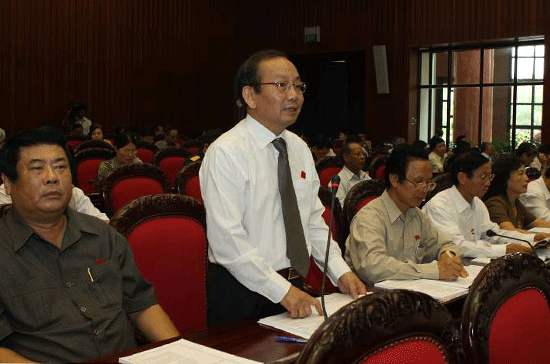 Đại biểu Nguyễn Đăng Vang: Quy hoạch thủ đô Hà Nội đến năm 2030 và tầm nhìn đến 2050 tôi thấy thời gian ngắn quá- Ảnh: TTXVN.