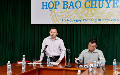 Ông Hoàng Hải trả lời họp báo