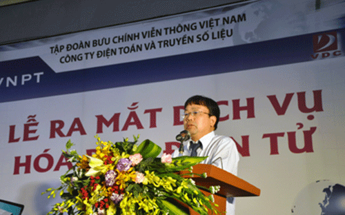 Lễ công bố dịch vụ hóa đơn điện tử của công ty VDC, ngày 21/10/2013.