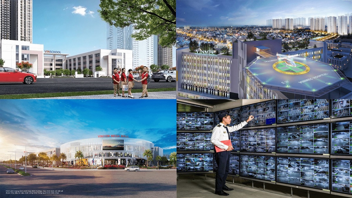 Cư dân được tận hưởng cuộc sống vẹn tròn tiện ích với "bộ tứ kim cương" hoàn hảo của Vinhomes Smart City (Vinmec, trung tâm thương mại Vincom Mega Mall, Vinschool và Quản lý vận hành Vinhomes).