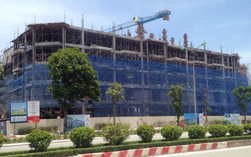 Cập nhật tiến độ thi công dự án khu nhà phố thương mại The Victoria, ngày 14/6/2016.