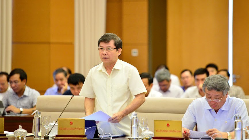 Viện trưởng Viện Kiểm sát nhân dân Tối cao Lê Minh Trí - Ảnh: QP 