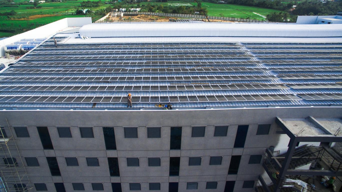 Công trình Hệ thống Điện Năng lượng Mặt trời tại nhà xưởng Việt Long Hưng (Việt Tiến).