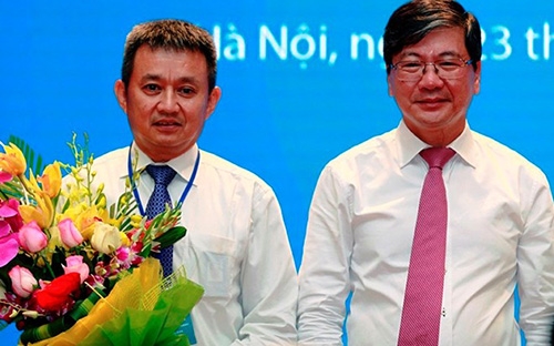 Tân Tổng giám đốc Vietnam Airlines, ông Dương Trí Thành (trái) và tân Chủ tịch Phạm Ngọc Minh.<div><br></div>
