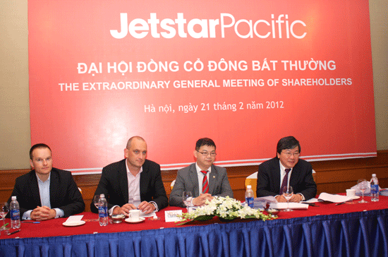 Đại hội Đồng cổ đông bất thường sáng nay của Công ty Cổ phần Hàng không Jetstar Pacific Airlines.