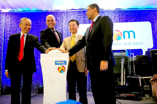 Lễ khai trương mạng viễn thông di động của Viettel tại Haiti.