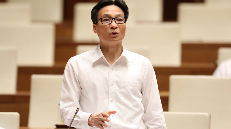 Phó thủ tướng Vũ Đức Đam phát biểu tại Quốc hội - Ảnh: Quang Phúc 