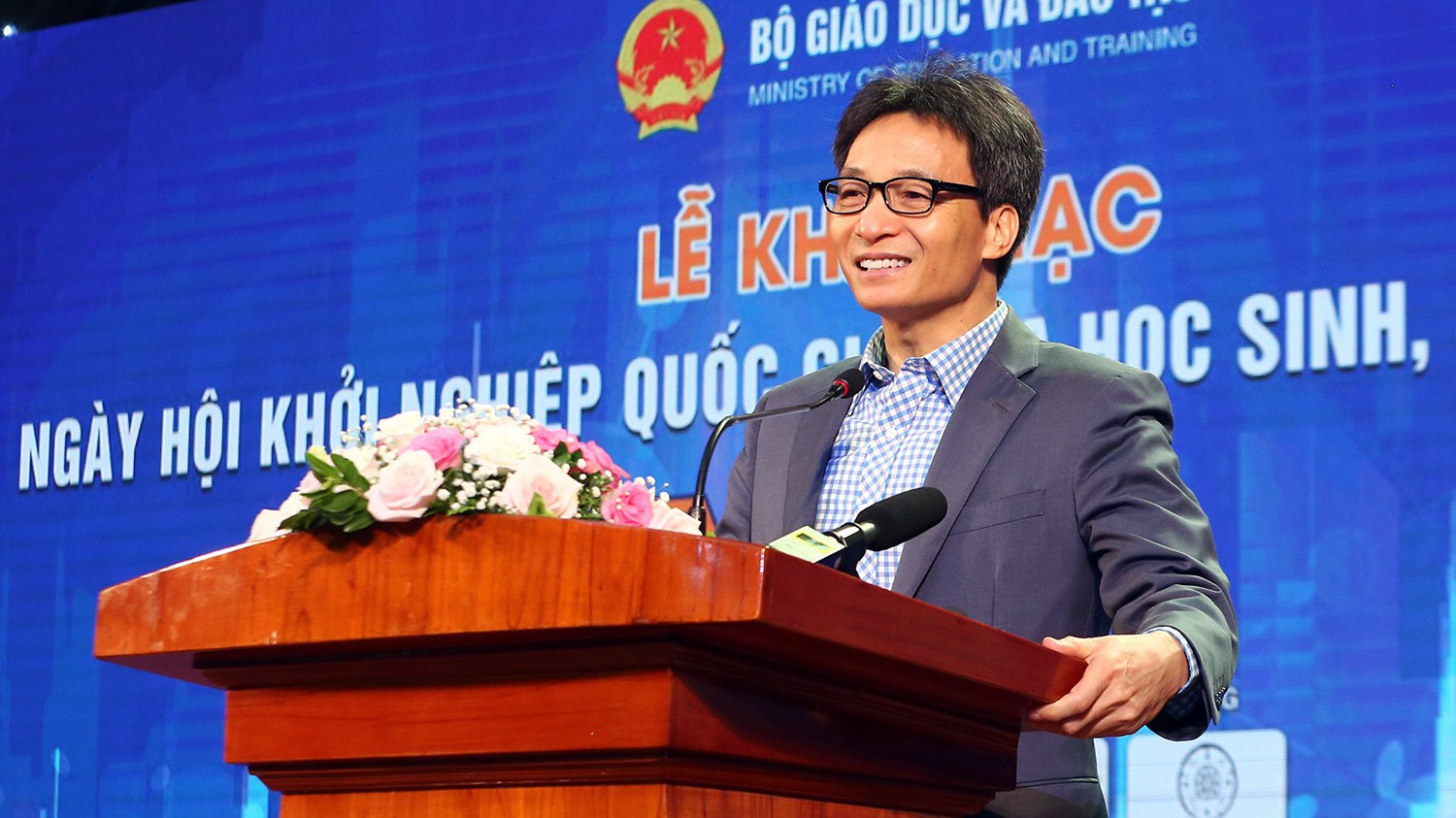 Phó thủ tướng Vũ Đức Đam phát biểu tại Ngày hội khởi nghiệp quốc gia của học sinh, sinh viên năm 2019 - Ảnh: VGP