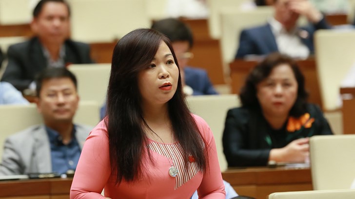 Đại biểu Vũ Thị Lưu Mai tại phiên chất vấn 