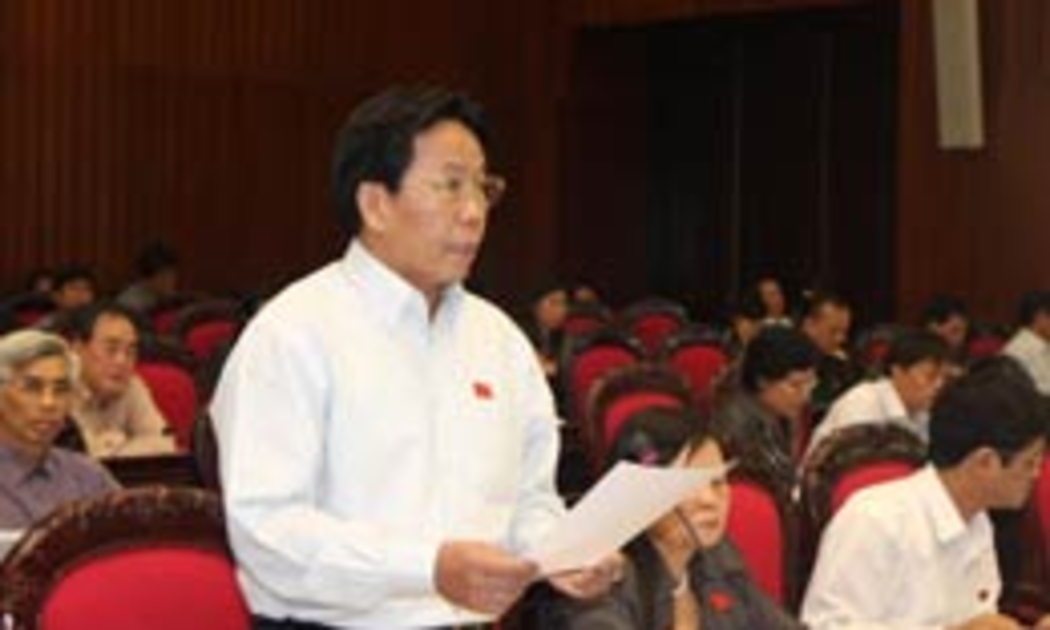 Đại biểu Nghiêm Vũ Khải: Dự luật có nhiều điều chưa đáp ứng yêu cầu đề ra - Ảnh: TTXVN.