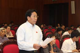 Đại biểu Nghiêm Vũ Khải: Dự luật có nhiều điều chưa đáp ứng yêu cầu đề ra - Ảnh: TTXVN.