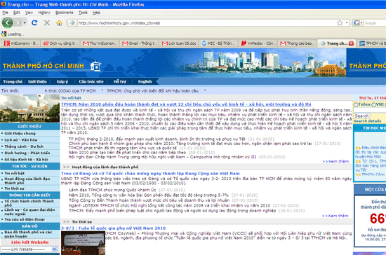 Website Tp.HCM đứng đầu trong bảng xếp hạng tổng thể trang thông tin điện tử và cung cấp dịch vụ công trực tuyến của các địa phương.