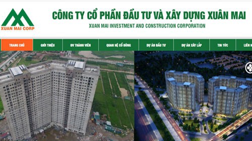 Trang web của Công ty Cổ phần Đầu tư và Xây dựng Xuân Mai (Xuan Mai Corp).