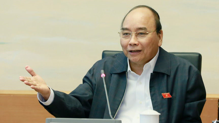 Thủ tướng Nguyễn Xuân Phúc phát biểu tại tổ - Ảnh: Quang Phúc.