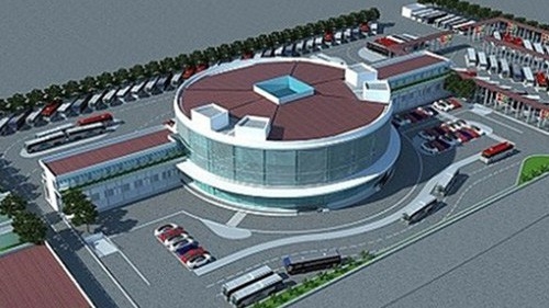 Phối cảnh bến xe Yên Sở.