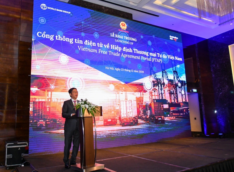 Bộ trưởng Bộ Công Thương Trần Tuấn Anh phát biểu tại lễ khai trương - Ảnh: WB