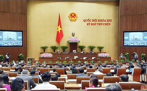 Kỳ họp Quốc hội thứ 9 đang diễn ra tại Hà Nội - Ảnh: TT.<br>