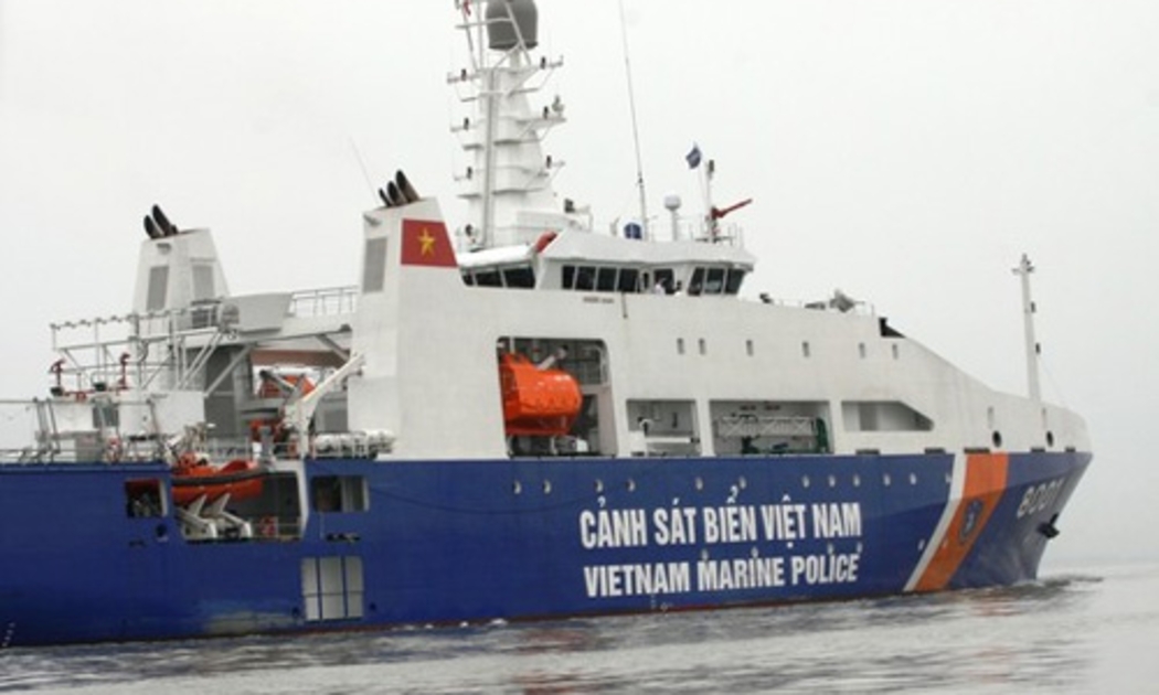 Một tàu cảnh sát biển Việt Nam, đơn vị đang làm nhiệm vụ chấp pháp trên biển Đông.