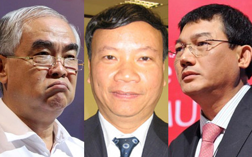 Từ trái sang: ông Lê Hùng Dũng, ông Nguyễn Hòa Bình và ông Phạm Huy Hùng.<br>