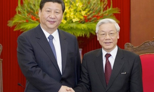 Hai tổng bí thư Việt - Trung điện đàm