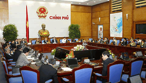 Một phiên họp thường kỳ của Chính phủ - Ảnh: VGP.  