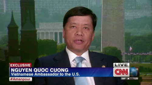 “Không một quốc gia nào nên đánh giá thấp quyết tâm của người 
Việt Nam bảo vệ chủ quyền và các quyền của mình”, Đại sứ Nguyễn Quốc 
Cường nói.