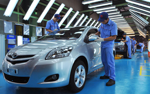 Một góc nhà máy Toyota Việt Nam tại Vĩnh Phúc. Một điều không thể phủ nhận là
 cộng đồng doanh nghiệp đầu tư nước ngoài đã góp phần thay đổi một cách 
căn bản diện mạo kinh tế Việt Nam trong thời gian qua.