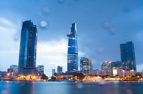 Một góc quận 1, Tp.HCM - Ảnh: HTV.<br>