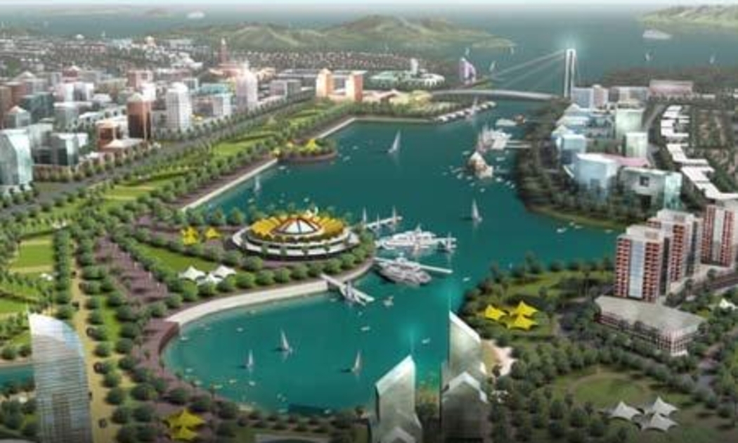 Một bản vẽ quy hoạch đặc khu kinh tế Vân Đồn, Quảng Ninh.