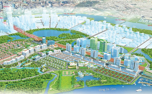 Phối cảnh dự án khu đô thị Sala tại quận 2, Tp.HCM.<br>