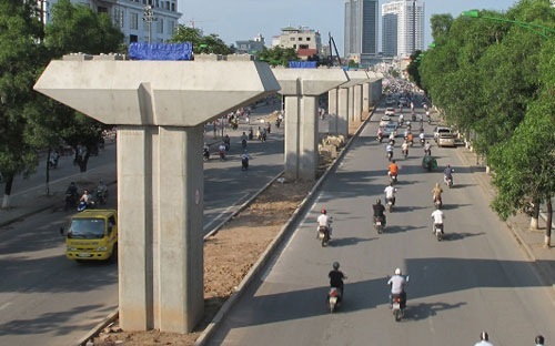  Dự kiến tuyến đường sắt đô thị Cát Linh - Hà Đông sẽ khai thác vào tháng 6/2015.