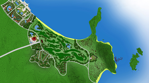 Phối cảnh tổng thể quần thể FLC tại Nhơn Lý, thành phố Quy Nhơn, Bình Định.<br>