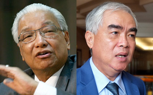 Ông Cao Sỹ Kiêm (bên trái) và ông Lê Hùng Dũng.<br>