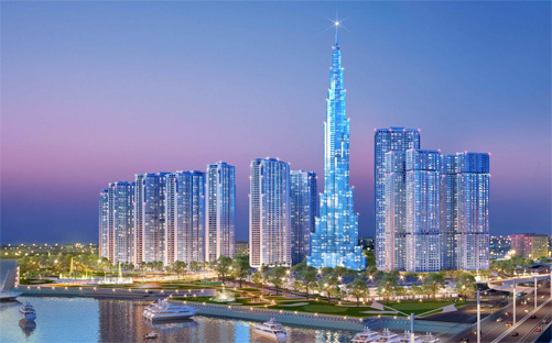 The Landmark81 nằm trong dự án khu đô thị Vinhomes Central Park do Vingroup đầu tư, tại khu vực khuôn viên cảng Tân Cảng cũ, quận Bình Thạnh.