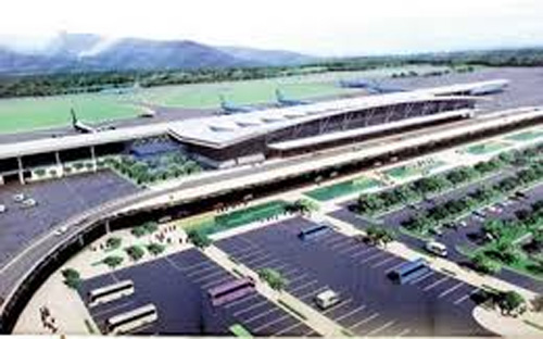 Mô hình cảng hàng không Quảng Ninh.