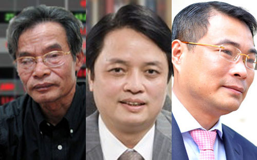 Từ trái sang: ông Lê Xuân Nghĩa, ông Nguyễn Đức Hưởng và ông Lê Minh Hưng.